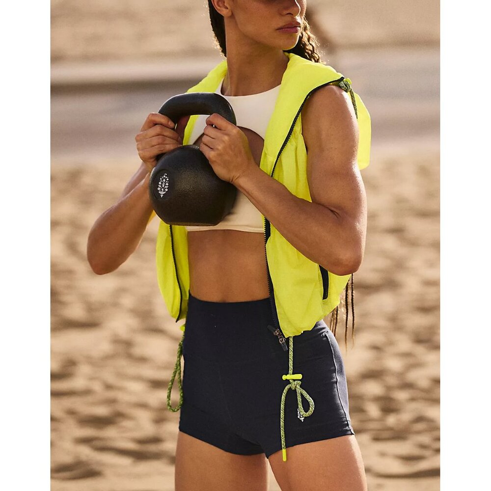 FP Movement by Free People Neon Yellow Hooded Windbreaker Vest - Picture 11 of 12